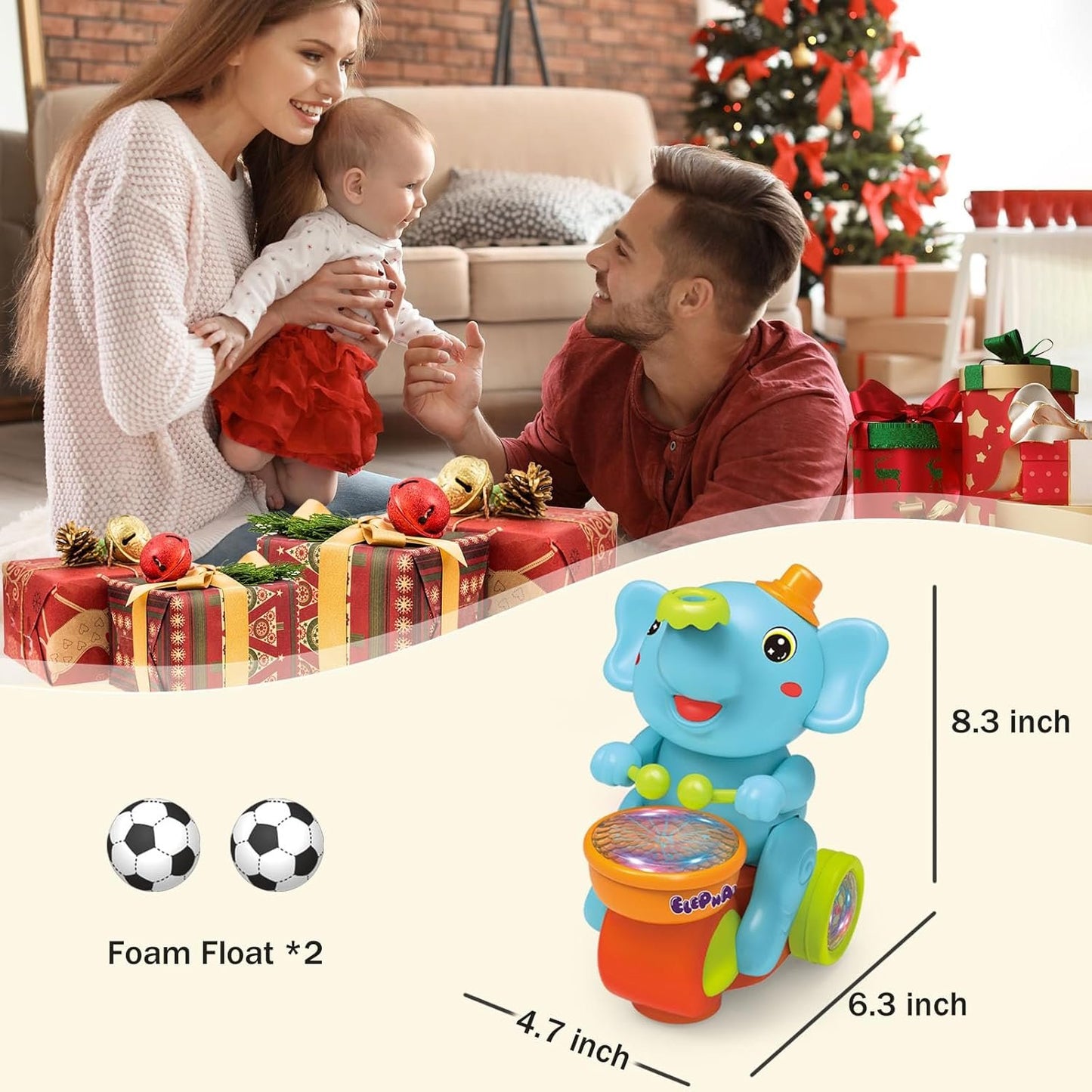 🔥LAST DAY 49% OFF🔥Elephant Musical Crawling Toy with Lights